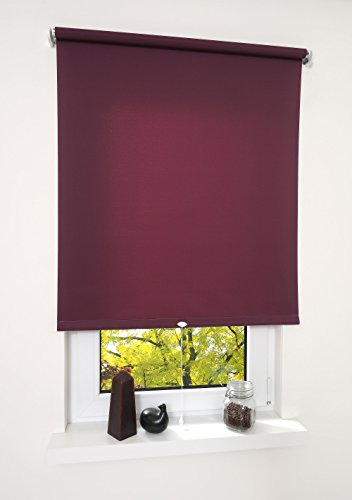 ourdeco® Rollo, Spring-, Schnapprollo/Stoffbreite: 98 x Auszugslänge: 180 cm Brombeere/Tageslicht, lichtdurchlässig von ourdeco