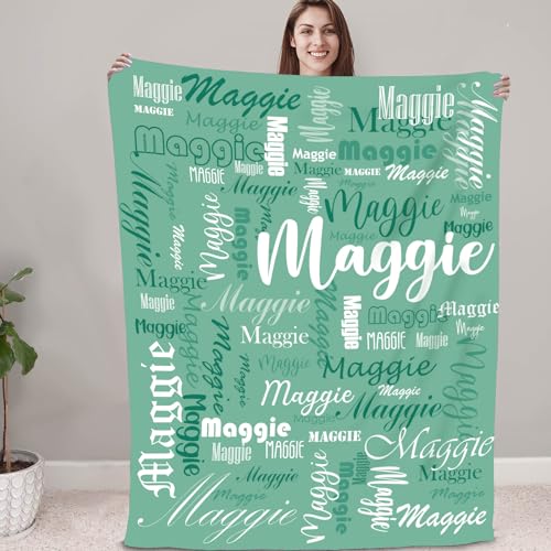 papasgix Personalisierte Decke mit Namen oder Wunschtext extra weiche softe Sofadecke/Wohndecke Kuscheldecke Kinder Personalisiert Geschenke für Geburtstag, Weihnachten von papasgix