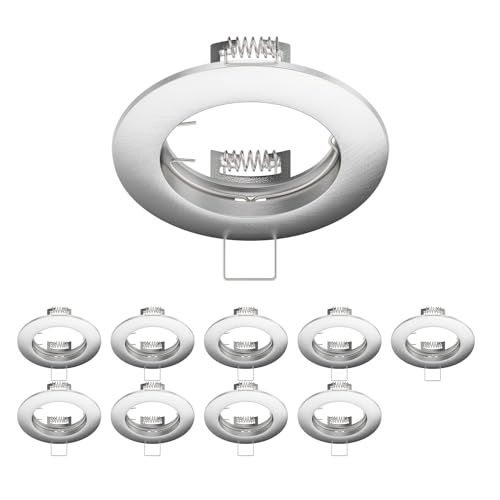 ledscom.de 10 Stück Deckeneinbaurahmen CIRC, rund, aluminium matt von ledscom.de