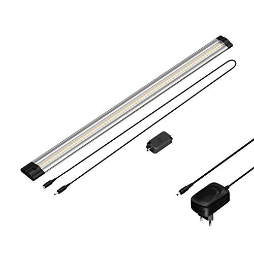 parlat LED Unterbau-Leuchte Siris mit Netzteil, Touch-Dimmer, flach, 50cm, 655lm, weiß von parlat