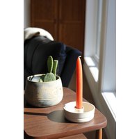 streifen-Kerzenhalter Von Pepo Ceramics - Weiches, Mattes Weiß von pepoceramics
