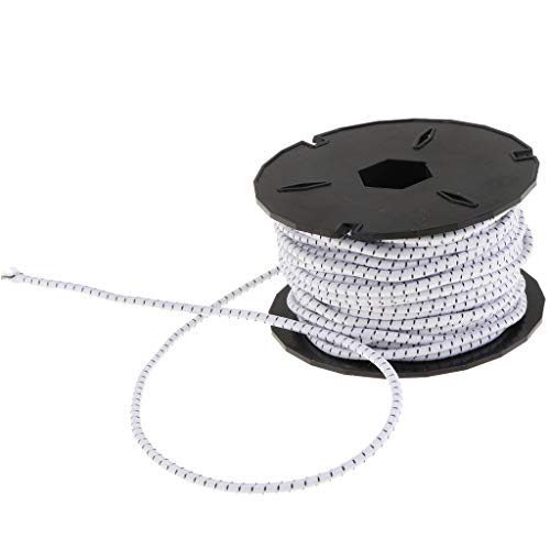 perfk 49ft Seil 3mm Expanderseil Gummiseil Spannseil Elastisch, Weiß von perfk