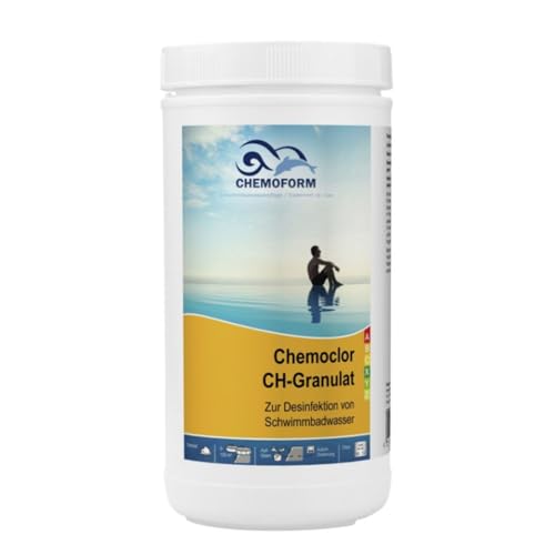 poolomio Chlorgranulat für Pool 5 kg | Anorganisches Chlor Granulat zur Schnell-Desinfektion, Schock- & Stoßchlorung | Schnelllösliches & hochaktive Formel mit Calciumhypochlorit und 68% Aktivchlor von poolomio