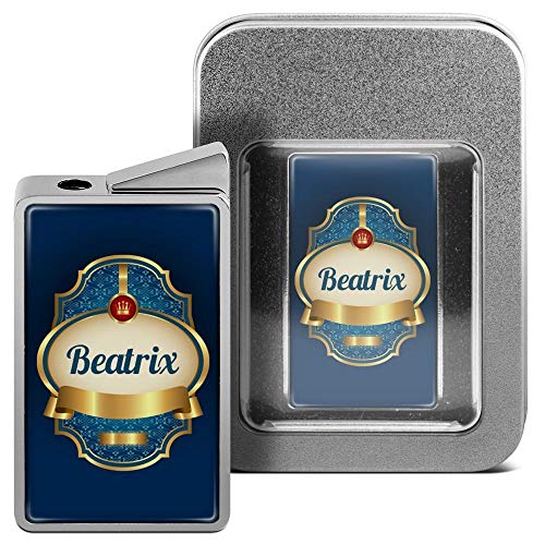 printplanet Feuerzeug mit Namen Beatrix - personalisiertes Gasfeuerzeug mit Design Wappen 2 - inkl. Metall-Geschenk-Box von printplanet