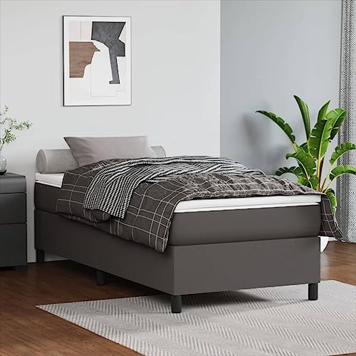 prissent Boxspringbett Samt 100x200 cm Boxspringbett Ohne Matratze Mit Lattenrost Bettgestell Bed Frames Betten Boxspring Hohes Bett GäStebett Bett Mit Bettkasten Grau von prissent