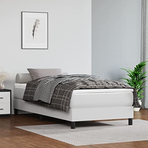 prissent Boxspringbett Samt 90x200 cm Bettrahmen Boxspringbetten Mit Lattenrost Betten Bettgestell Bed Frames Betten Boxspring Hohes Bett GäStebett Bett Mit Bettkasten Doppelbett Weiß von prissent