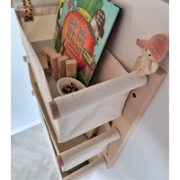 Aufbewahrungskorb/ Spielzeug Organizer/ Kinderzimmer Bücher Regal/ Leinwand Tasche/ Baumwolle Weißer Creme Korb/ Windeln Wand Hänger von pumpurHome