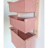 Wandbehang Aufbewahrungskorb/Leinen Organizer/Spielzimmer Spielzeug Organizer/Leinentasche/Bücherregal/Hängende Aufbewahrung/Badezimmer von pumpurHome