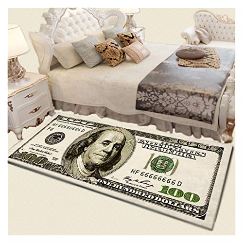 qazwsx Vintage Währung Geld 100 Bill Dollar Malerei Bodenmatte Weicher Teppich Von Banknoten DesignRoom Bedside Decor Teppich Veranda Teppich (Size : 40x120cm) von qazwsx
