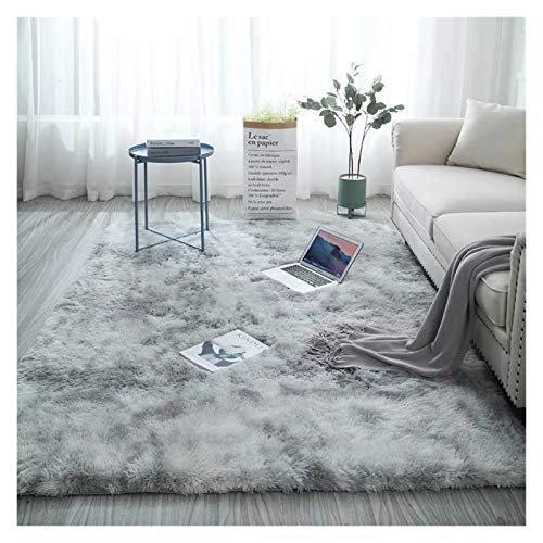 qazwsx Wohnzimmer Plüschteppich Flauschiger Teppich Rutschfester Boden Grau Weiche Kinderzimmermatten Weiche Heimdekoration Batik Samt (Color : Color08, Size : 160x230cm) von qazwsx