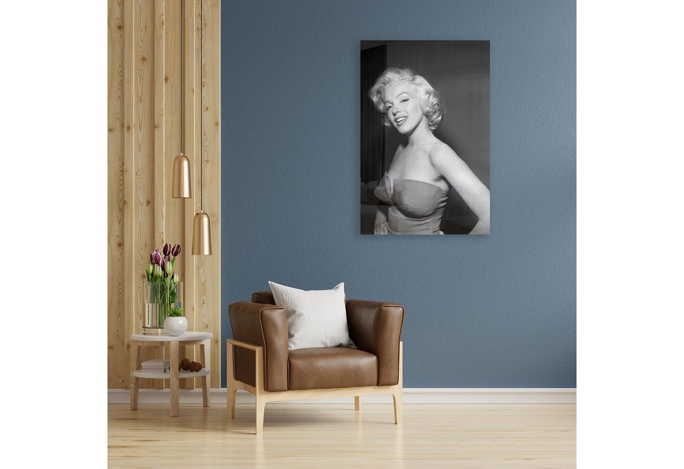 queence Acrylglasbild Marilyn Monroe, Frau, Schwarz-Weiß, Stars, Fine Art-Print in Galeriequalität von queence