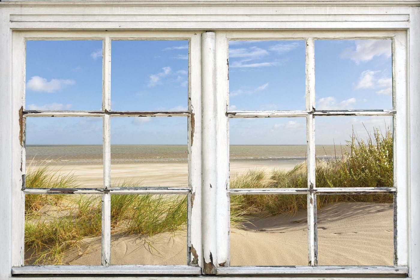 queence Leinwandbild Sylt, Düne, Meer, Natur (1 St), Premium-Leinwandstoff von queence