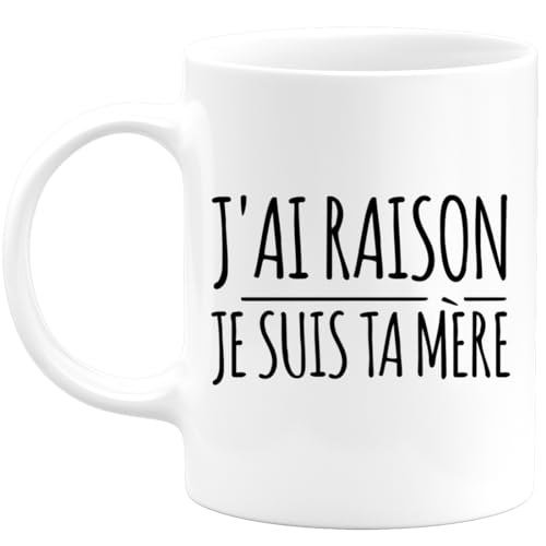 Tasse mit französischer Aufschrift „Je suis ta mer“ – Humour Maman Tasse, lustig, originell, lustig, für Damen – Geschenkidee für Muttertag für Weihnachten von quotedazur