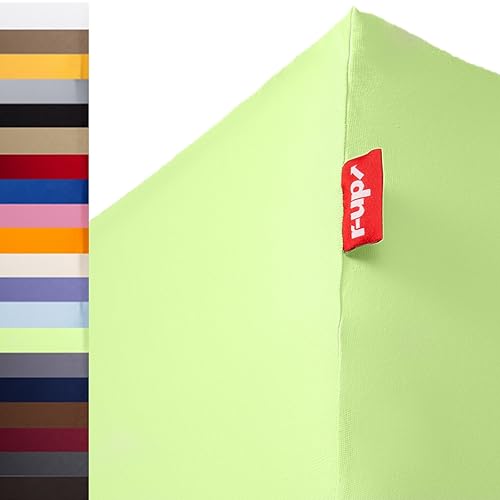 r-up Beste Spannbettlaken Doppelpack 180x200-200x220 bis 35cm Höhe viele Farben 95% Baumwolle / 5% Elastan 230g/m² Oeko-TEX stressfrei auch für hohe Matratzen (grün) von r-up