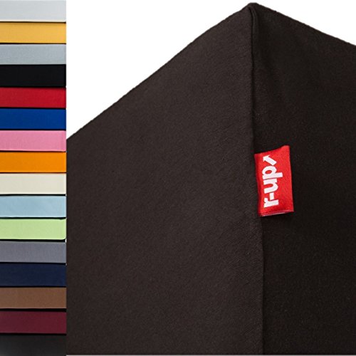 r-up Beste Spannbettlaken Doppelpack 140x200-160x220 bis 35cm Höhe viele Farben 95% Baumwolle / 5% Elastan 230g/m² Oeko-Tex stressfrei auch für hohe Matratzen (anthrazit) von r-up