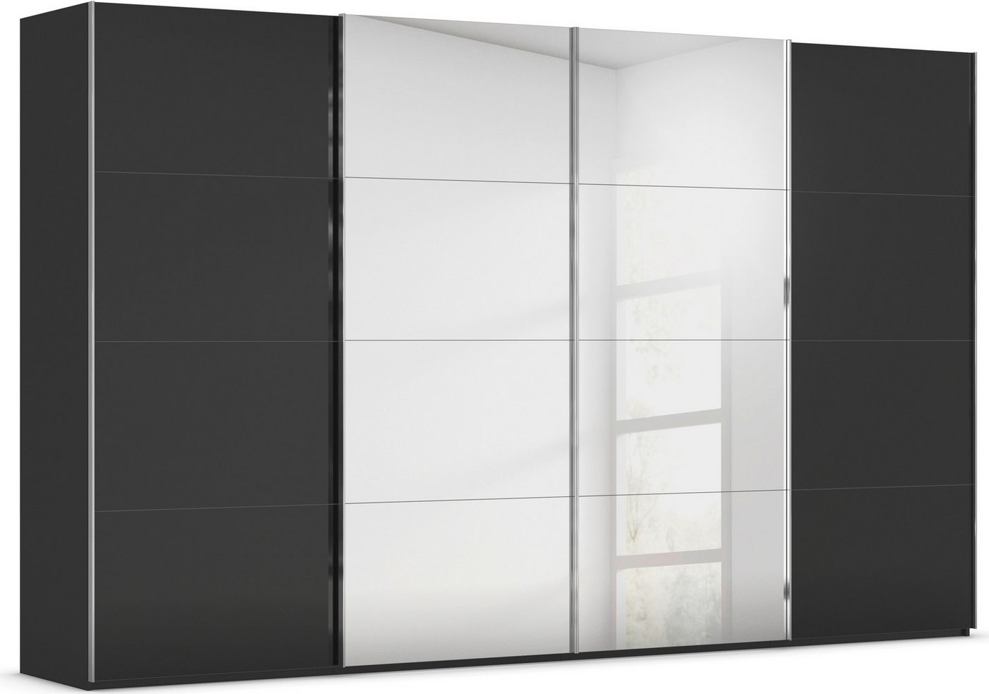 rauch Schwebetürenschrank Kleiderschrank Schrank Garderobe Schlafzimmerschrank SCALE-FYRA edle viergeteilte Türen Spiegel/Glas-Mix viele Farben MADE IN GERMANY rauch Schwebetürenschrank Kleiderschrank Schrank Garderobe Schlafzimmerschrank SCALE-FYRA edle viergeteilte Türen Spiegel/Glas-Mix viele Farben MADE IN GERMANY von rauch