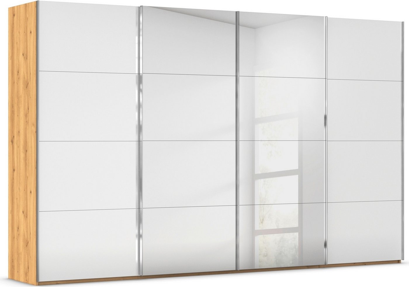 rauch Schwebetürenschrank Kleiderschrank Schrank Garderobe Schlafzimmerschrank SCALE-FYRA edle viergeteilte Türen Spiegel/Glas-Mix viele Farben MADE IN GERMANY rauch Schwebetürenschrank Kleiderschrank Schrank Garderobe Schlafzimmerschrank SCALE-FYRA edle viergeteilte Türen Spiegel/Glas-Mix viele Farben MADE IN GERMANY von rauch