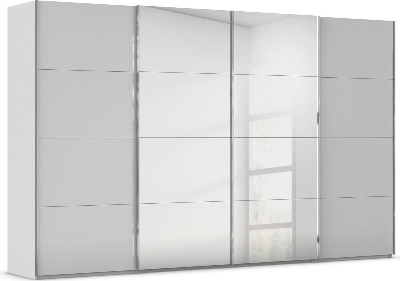 rauch Schwebetürenschrank Kleiderschrank Schrank Garderobe Schlafzimmerschrank SCALE-FYRA edle viergeteilte Türen Spiegel/Glas-Mix viele Farben MADE IN GERMANY rauch Schwebetürenschrank Kleiderschrank Schrank Garderobe Schlafzimmerschrank SCALE-FYRA edle viergeteilte Türen Spiegel/Glas-Mix viele Farben MADE IN GERMANY von rauch