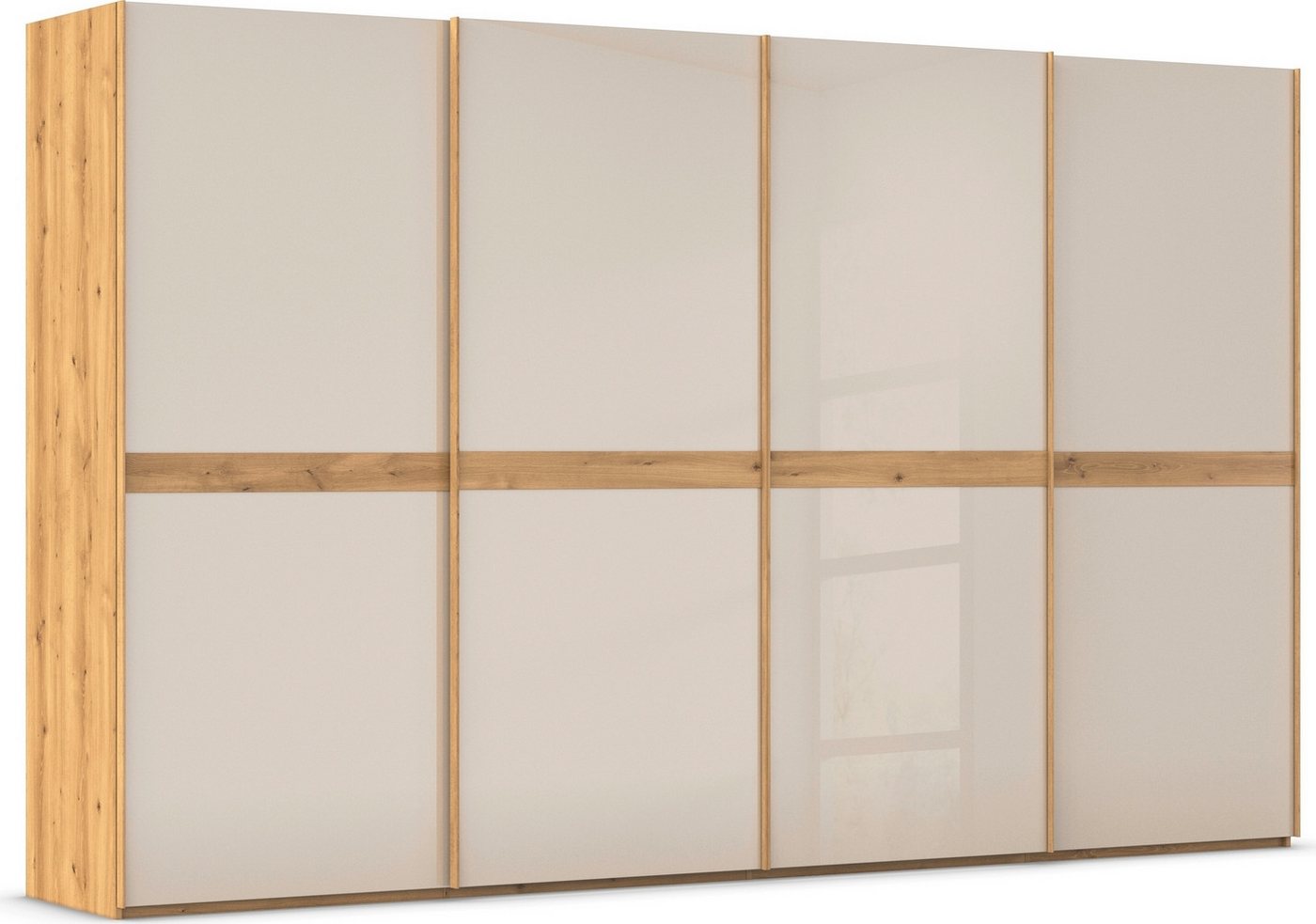 rauch Schwebetürenschrank Kleiderschrank Schrank Garderobe Schlafzimmerschrank SCALE-LINE edle Optik mit Bauchbinde in Korpusfarbe mit Glasfront MADE IN GERMANY rauch Schwebetürenschrank Kleiderschrank Schrank Garderobe Schlafzimmerschrank SCALE-LINE edle Optik mit Bauchbinde in Korpusfarbe mit Glasfront MADE IN GERMANY von rauch