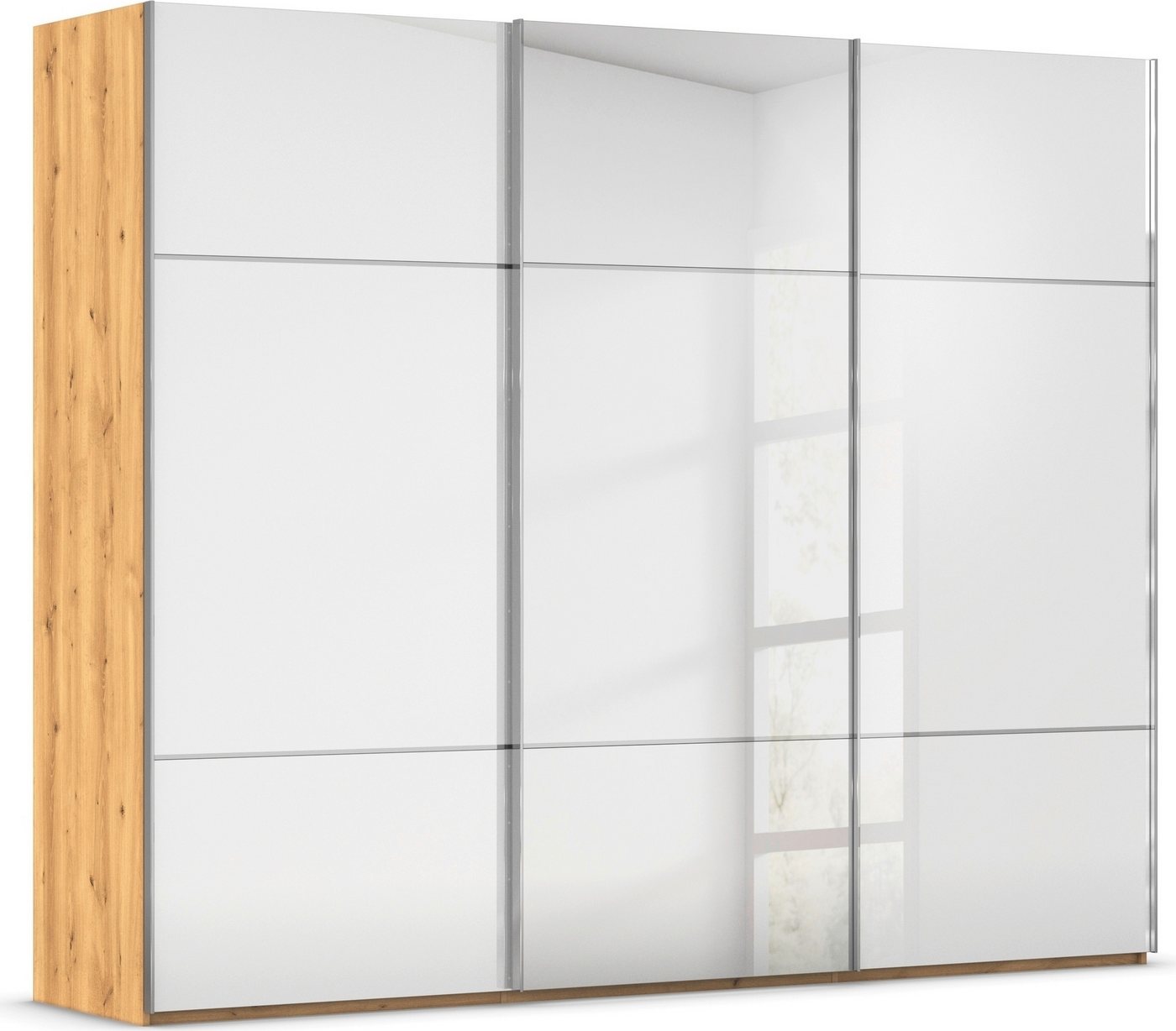 rauch Schwebetürenschrank Kleiderschrank Schrank Garderobe Schlafzimmerschrank SCALE-TRIO edle dreigeteilte Front mit 2 Zierleisten Spiegel/Glas MADE IN GERMANY rauch Schwebetürenschrank Kleiderschrank Schrank Garderobe Schlafzimmerschrank SCALE-TRIO edle dreigeteilte Front mit 2 Zierleisten Spiegel/Glas MADE IN GERMANY von rauch
