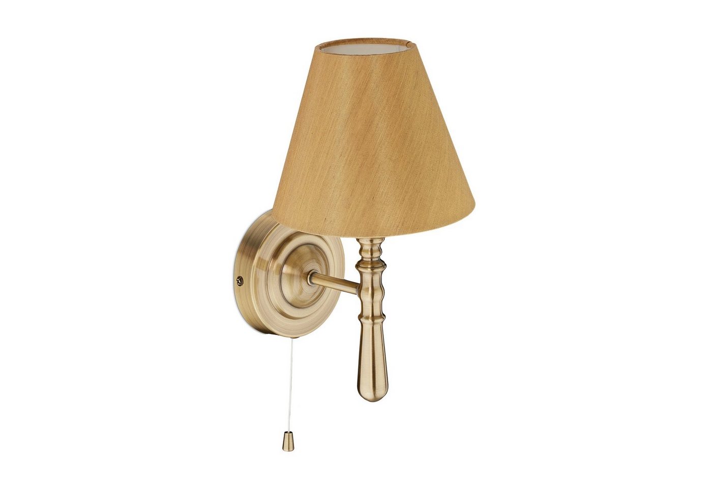 relaxdays Wandleuchte Wandlampe mit Schirm, Messing von relaxdays