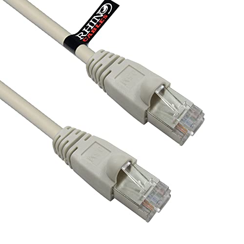 rhinocables , Hochgeschwindigkeits-CAT6-Ethernetkabel, geschützt Snagless-gestartet, schnelle Geschwindigkeit, RJ45-Patch, LAN, Ethernet, FTP (15m, Grau) von rhinocables