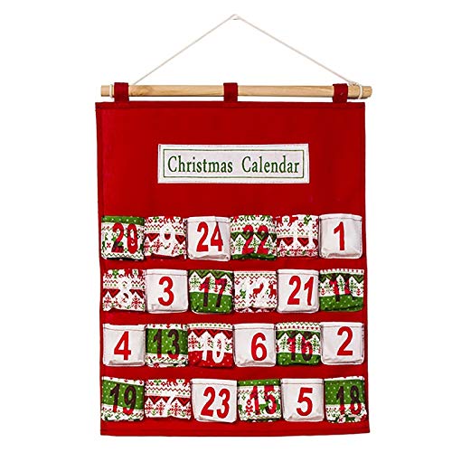 rieder Weihnachten Advents Kalender Urlaub Countdown Dekorationen Weihnachten Wand TüR HäNgen Aufbewahrungs Tasche von rieder