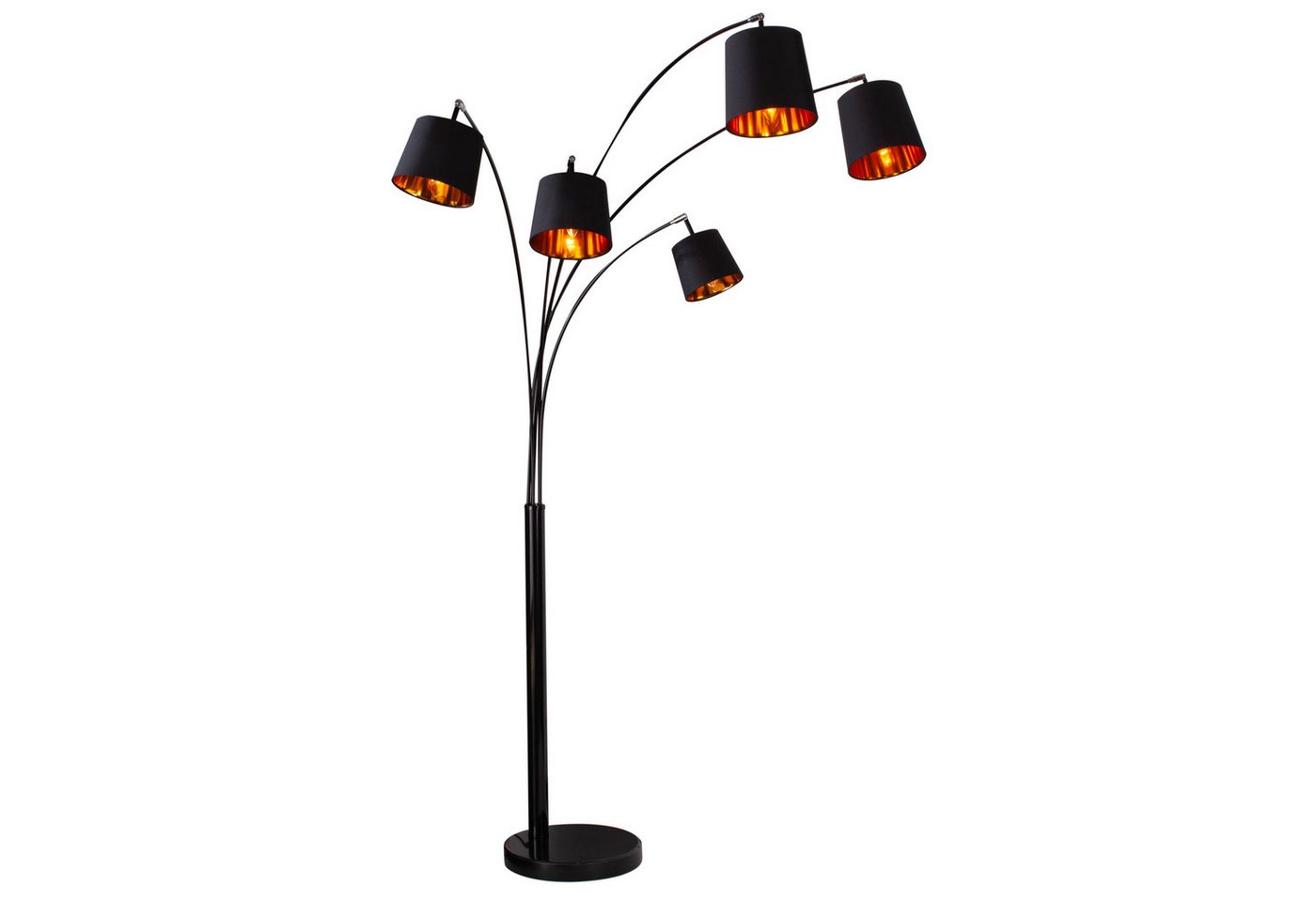 riess-ambiente Stehlampe LEVELS 205cm schwarz / gold, ohne Leuchtmittel, Wohnzimmer · mit Lampenschirm · Metall · Retro von riess-ambiente