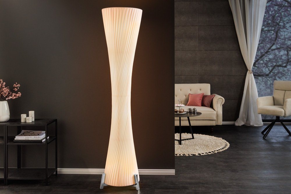 riess-ambiente Stehlampe PARIS X 180cm weiß / silber, ohne Leuchtmittel, Stehleuchte · mit Lampenschirm · Modern Design · Wohnzimmer von riess-ambiente