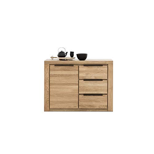 roominado Kommode Greta Anrichte Sideboard 1 Tür / 3 SK Eiche Teilmassiv geölt NEU/OVP von roominado