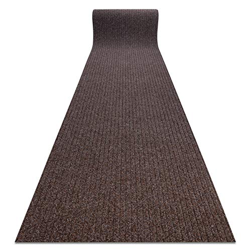 Runner - Türmatte rutschfest Samos 0300 Trapper Outdoor, Indoor Braun 100x150 cm von rugsx