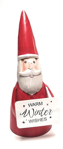 s.dekoda Zaunhocker Santa ca. 28cm Weihnachtsmann - Warm Winter Wishes - Metalldeko Pfostenhocker Zaunfigur [D3951] von s.dekoda