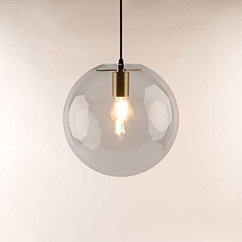 s.luce Orb Glaskugel Galerieleuchte 5m Abhängung, Farbe Gold/Klar, Größe Ø 30cm von s.luce