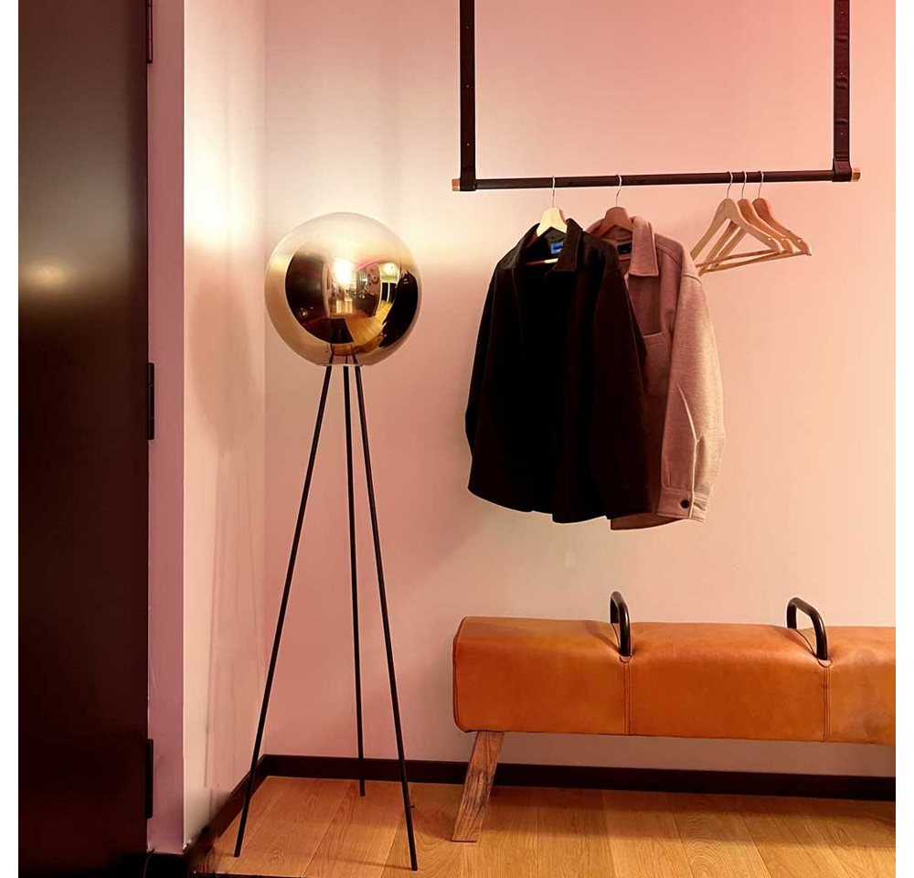 s.luce Stehlampe Dreibein Orb Tripod 160cm mit Glaskugel Klar von s.luce