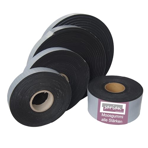 Dichtungsband Selbstklebend 10m Rolle Moosgummidichtung Gummidichtung Türdichtung Hubdach Moosgummi EPDM Schaumstoff Dichtung (Stärke: 3mm, Breite: 10mm (1cm)) von sarian