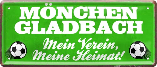 schilderkreis24 – Fußballschild Mönchen Gladbach “Mein Verein, Meine Heimat!“ Deko Garage Artikel Sport Verein Geschenkidee Club Weihnachten Fußball Fan Liebhaber Begeisterte 28x12 cm von schilderkreis24