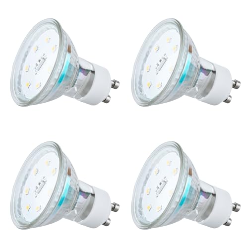 SEBSON Lampe GU10 LED warmweiß 3,5W - 4er Set - ersetzt 35W Halogen, 300 Lumen, GU10 LED Strahler 230V, LED Leuchtmittel 110°, ø50 x 57mm - Deckenstrahler von SEBSON