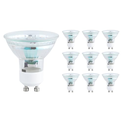 SEBSON LED Lampe GU10 warmweiß 3,5W - 10er Set - ersetzt 35W Halogen, 300 Lumen, GU10 LED Strahler 230V, LED Leuchtmittel 110°, ø50 x 57mm - Deckenstrahler von SEBSON