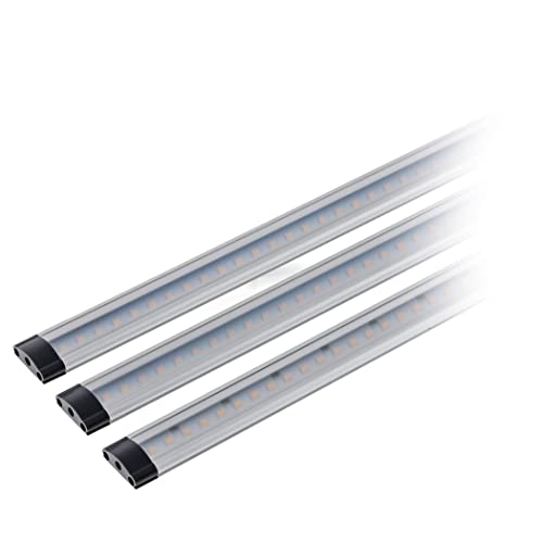 SEBSON LED Lichtleiste warmweiß, dimmbar (Touchfuktion), LED Leiste 30 cm, LED Unterbauleuchte 3er Set von SEBSON