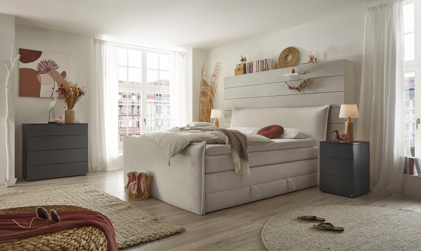 set one by Musterring Boxspringbett Florida, in modernem Cord-Bezug, mit Bettkasten, in 3 Größen erhältlich set one by Musterring Boxspringbett Florida, in modernem Cord-Bezug, mit Bettkasten, in 3 Größen erhältlich von set one by Musterring