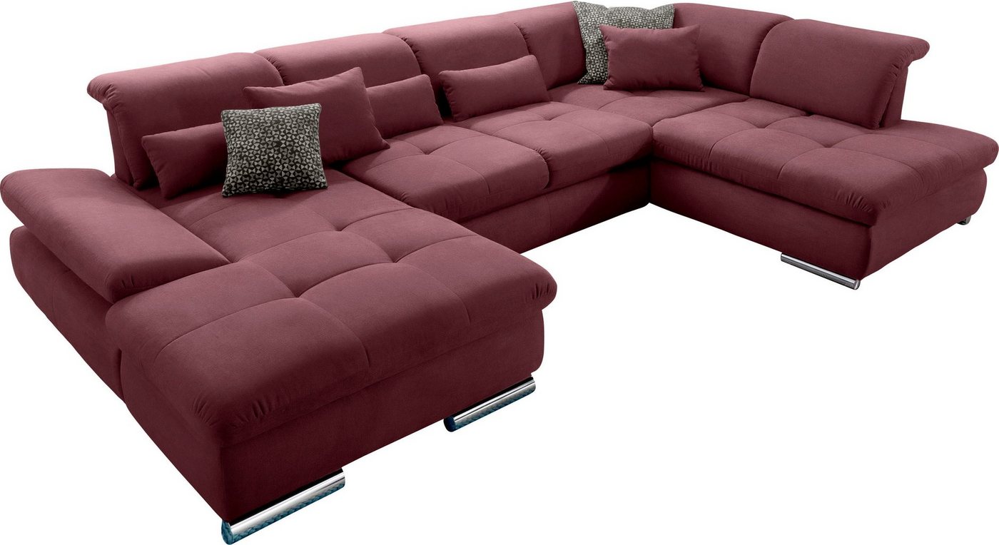 set one by Musterring Wohnlandschaft SO 4100 komfortable Federkernunterfederung, inkl. Kopfteilverstellung, wahlweise Bettfunktion und Sitztiefenverstellung, U-Form set one by Musterring Wohnlandschaft SO 4100 komfortable Federkernunterfederung, inkl. Kopfteilverstellung, wahlweise Bettfunktion und Sitztiefenverstellung, U-Form von set one by Musterring