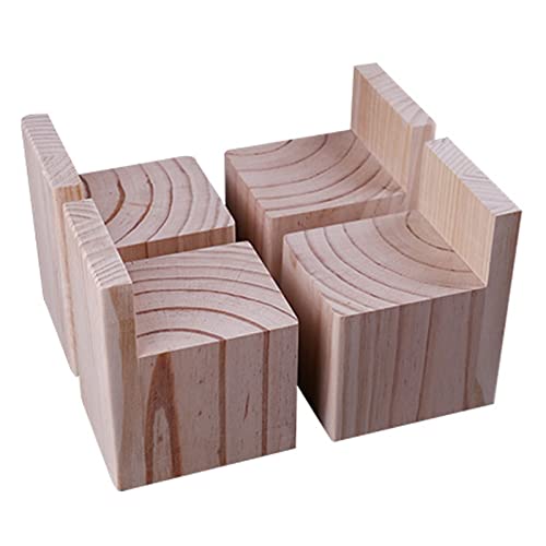 4 Stück Holz Möbelerhöher, Betterhöhung Möbelerhöhung Elefantenfuß Bed Riser, Erhöhung um 5 cm, Für Dient zum Anheben ​von Sofas Kinderbetten Stühle Schrank(Size:12 X 12 X 5 cm) von sgxxkj123