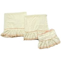 Vintage 1960Er 1970Er Kithchen Vorhänge Valances Rüschen Erdbeere Bestickt Orange Creme Braun Retro Set Küche Badezimmer Schlafzimmer Fenster von shopatTheArchive