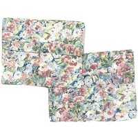 Vintage 1990Er Croscill Eingestellt Elisa Valances Luxus Vorhänge Floral Print Rosa Blau Lila Paar Behandlungen Kurzes Muster 2 von shopatTheArchive