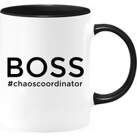 Boss Chaos 2-Toned Kaffeebecher, Teamkollegen Geschenk, Teamarbeit, Leiter, Es Day Becher, Geschenk Für Ihn, Sie, Bürobecher von shopbydave