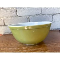 Pyrex 403, Olivgrün, Mischschale, Vintage von shoptigertiger