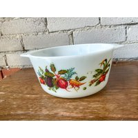 Pyrex 555, Casserole Dish, Jaj, England Market Garden, Toskana, 1960Er Jahre, Ohne Deckel, Vintage, 2 Qt von shoptigertiger