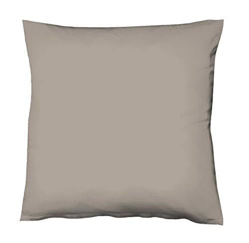 sleepling 195902 Kissenbezug Renforcé | Kissenhülle aus 100% Baumwolle | verdeckter Reißverschluss | Waschbar 60 Grad | Ökotex 100 | 40 x 40 cm, Taupe von sleepling