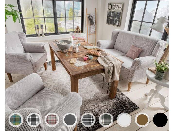 Massivholz »Pavolo« Tischsofa 3-Sitzer / PK K 1631 / Eiche Massivholz »Pavolo« Tischsofa 3-Sitzer / PK K 1631 / Eiche von slewo