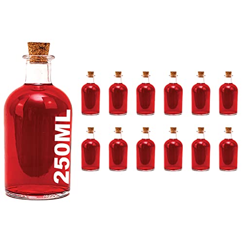 slkfactory 12 x 250 ml Leere Glasflaschen New-BOST-SPI Apotheker-Flaschen von slkfactory